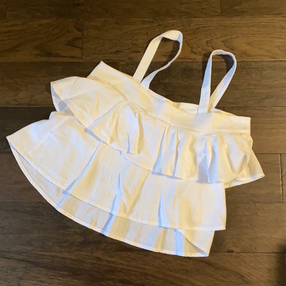 Linen/Rayon Ruffled Tank - Picture 3 of 3